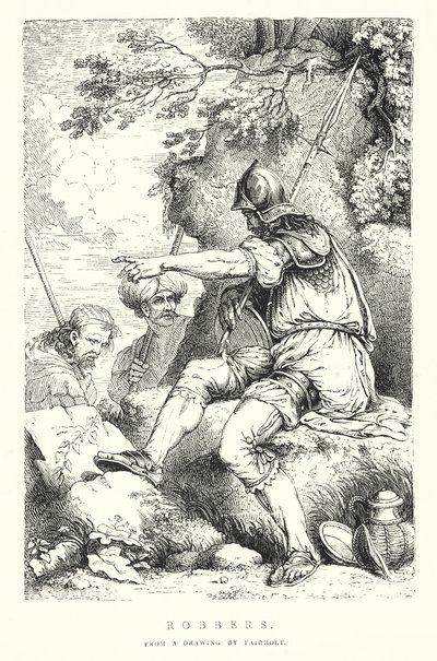 Soyguncular (gravür) by Frederick William Fairholt