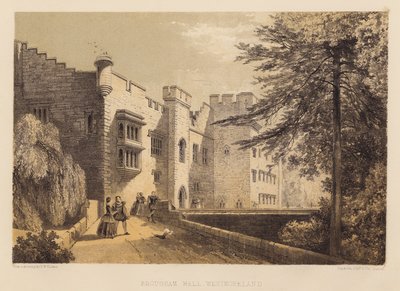 Brougham Hall, Westmoreland (aquatint) by Frederick William Hulme