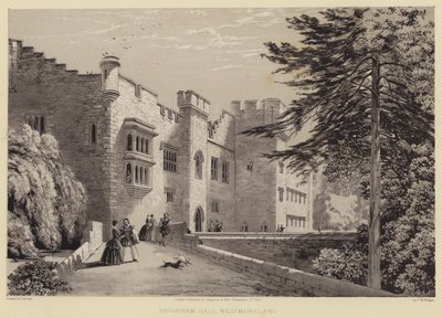 Brougham Hall, Westmoreland (gravür) by Frederick William Hulme