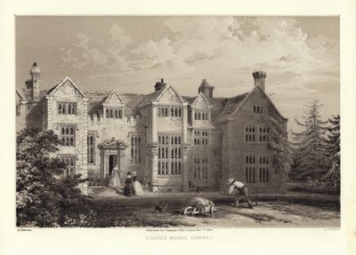 Loseley House, Surrey (lito renk tonu) by Frederick William Hulme