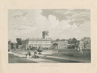 Trentham Hall: lithoint gravür, nd [c 1846] (baskı) by Frederick William Hulme