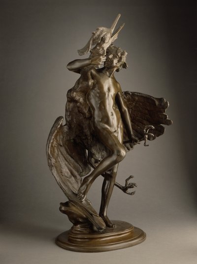 Genç Faun ve Balıkçıl by Frederick William MacMonnies
