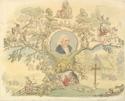 Rowlandson, 1858-1914 Tarzında Bir Başlık Sayfası için Tasarım. by Frederick William Pailthorpe