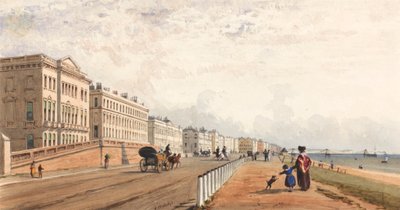 Brighton: uzaktan görülen ön ve zincir iskele by Frederick William Woledge