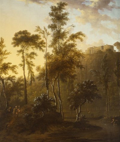 Balıkçılar ile İtalyan Manzarası by Frederick de Moucheron
