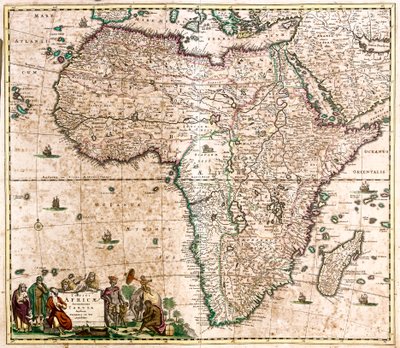 Afrika Haritası (gravür by Frederick de Wit