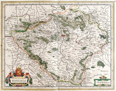 Boheme Haritası (Çek Cumhuriyeti) (gravür by Frederick de Wit