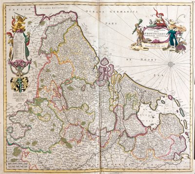 Aşağı Almanya Haritası (Almanya) (gravür by Frederick de Wit