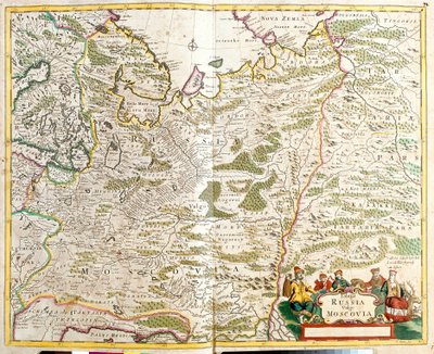 Rusya Haritası, Moskova şehri çevresinde (gravür by Frederick de Wit