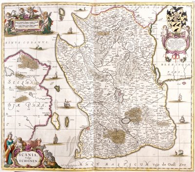 Scany Haritası (İsveç) (gravür by Frederick de Wit