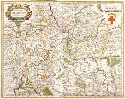 Treves Archeveche Haritası (Almanya) (gravür by Frederick de Wit