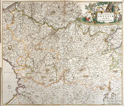 Artois Kontu Haritası (Fransa) (gravür by Frederick de Wit