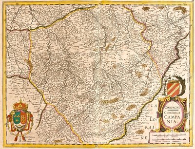 Şampanya Kontu Haritası (Fransa) (gravür by Frederick de Wit