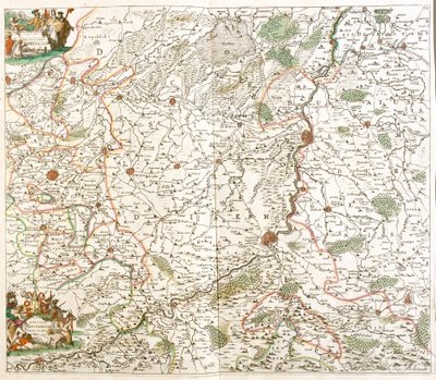 Liege Piskoposluğu Haritası (Belçika) (gravür by Frederick de Wit
