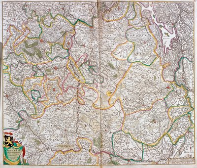 Brabant Dükalığı Haritası (Belçika, Hollanda) (gravür by Frederick de Wit