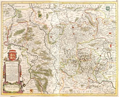 Brunswick Dükalığı Haritası (Almanya) (gravür by Frederick de Wit