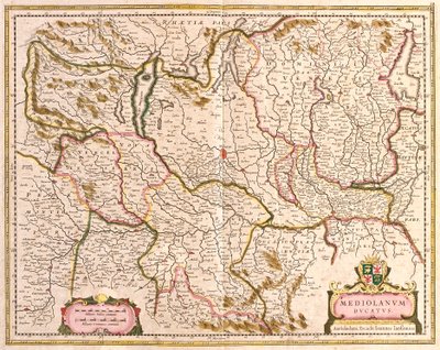 Milano Dükalığı Haritası (İtalya) (gravür by Frederick de Wit