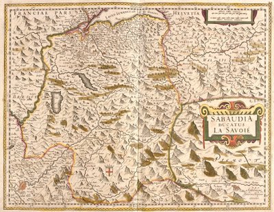 Savoie Dükalığı Haritası (Fransa) (gravür by Frederick de Wit