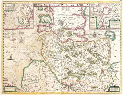 Holstein Dükü Haritası (Almanya) (gravür by Frederick de Wit