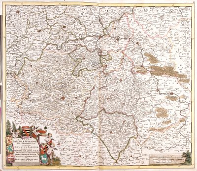 Saksonya Dükü Haritası (Almanya) (gravür by Frederick de Wit