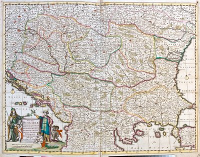 Macaristan Krallığı Haritası (gravür by Frederick de Wit