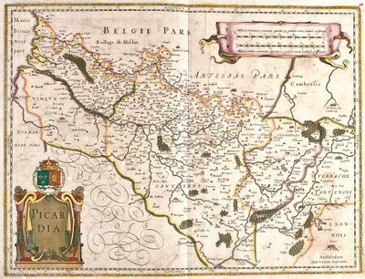 Picardie Eyaleti Haritası (Fransa) (gravür by Frederick de Wit