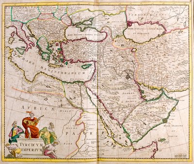 Türk İmparatorluğu Haritası (gravür by Frederick de Wit