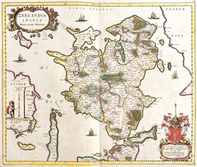 Zelande adasının haritası (Hollanda) (gravür by Frederick de Wit
