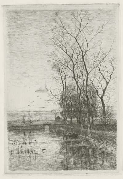 küçük köprü by Fredericus Jacobus van Rossum du Chattel (signed by artist)