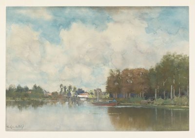 Hollanda kanalı by Fredericus Jacobus van Rossum du Chattel (signed by artist)
