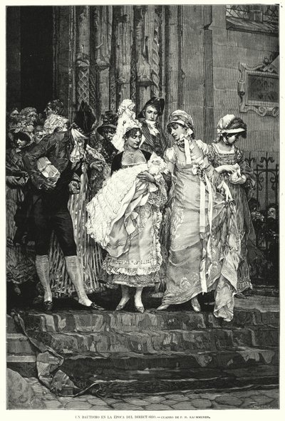 Rehber zamanında Vaftiz, Devrimci Fransa by Frederik Hendrik (after) Kaemmerer