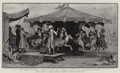 Onsekizinci Yüzyılda Bir Ülke Fuarına Gelen Atlıkarınca, Akıllı Ziyaretçiler by Frederik Hendrik Kaemmerer