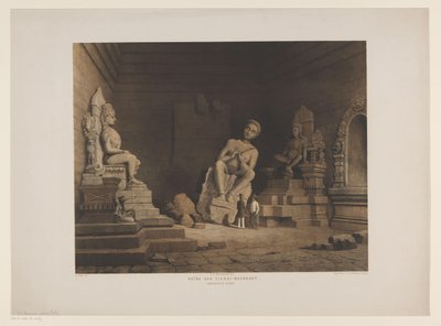 Tjandi Mendoet harabelerinde iki adam Tjandi-Moendoet kalıntıları. Residence Kadoe (nesne üzerindeki başlık) by Frederik Hendrik Weissenbruch