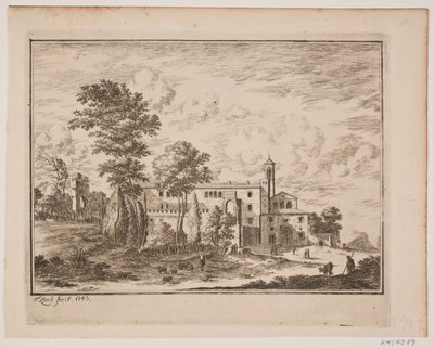 Bir İtalyan köyünün ortasında bir manastır binası by Frederik Laub