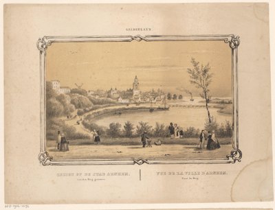 Arnhem'in görünümü Denberg'den alınan Arnhem şehrinin görünümü (nesne üzerindeki başlık) Gelderland (nesne üzerindeki seri başlığı) by Frederik Lodewijk Huygens