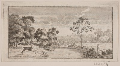 Geyik ile manzara by Frederik Ludvig  Bradt