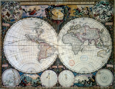 Planisphere, Frederic de Witt (17. yüzyıl) (ec.holl.) 1660 Paris, B.N. by Frederik de (after) Wit
