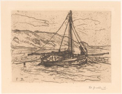 Denizde karides teknesi by Frederika Henriëtte Broeksmit (signed by artist)