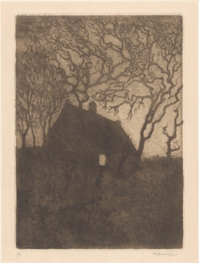 gece ev by Frederika Henriëtte Broeksmit (signed by artist)