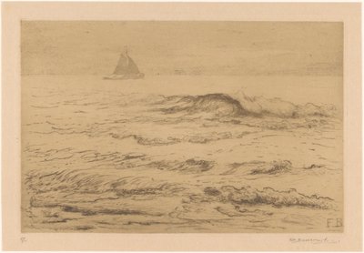 Denizde yelkenli gemi by Frederika Henriëtte Broeksmit (signed by artist)