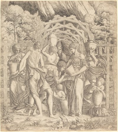 Genç Adam İçme Suyu (Rebecca ve Eliezer?) by French 16th Century after Francesco Primaticcio
