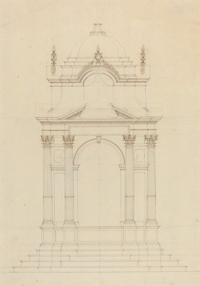 Bir Baldaquin için Tasarım by French 18th Century