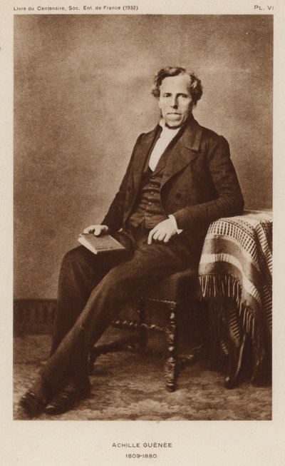 Achhille Guenee, Fransız entomolog (s/b fotoğraf) by French Photographer