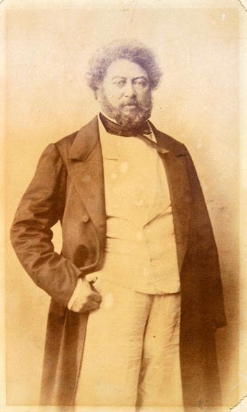 Alexandre Dumas Pere (1803-70) 1860 dolayları (s/b fotoğraf) by French Photographer