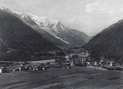 Argentieres ve Mont-Blanc (s/b fotoğraf) by French Photographer