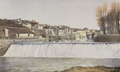 Aurillac, Jordanne kıyısında eski evler by French Photographer