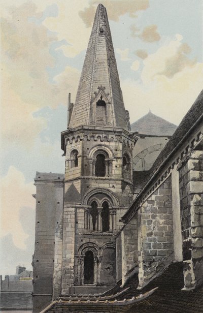 Auxerre, Saint-Eusebe Kilisesi, N O görünümü (restorasyondan önce) by French Photographer