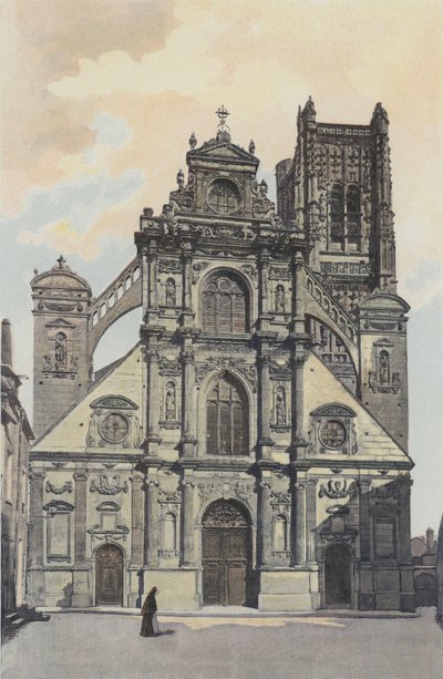 Auxerre, Saint-Pierre Kilisesi, Cephe O by French Photographer