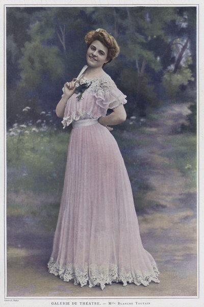Blanche Toutain, Fransız aktris (renkli fotoğraf) by French Photographer