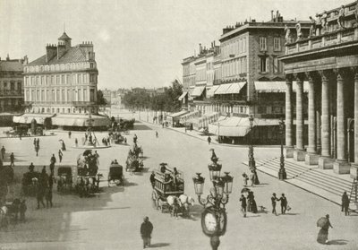 Bordeaux, Place de la Comedie (b/w fotoğraf) by French Photographer